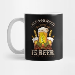 Cute All You Need Is Beer Funny Beer Drinking IPA Mug